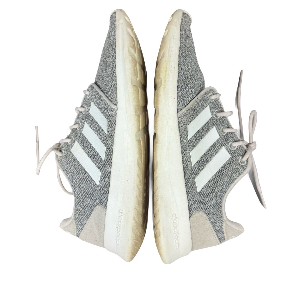 Adidas Cloudfoam Grey Athletic Lightweight Sneakers Women's Size 7 QT Racer EUC - Picture 9 of 16